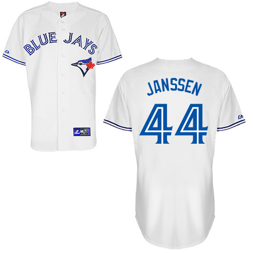 Casey Janssen #44 Youth Baseball Jersey-Toronto Blue Jays Authentic Home White Cool Base MLB Jersey